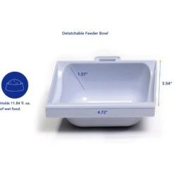 Closer Pets MiBowl Microchip Dog & Cat Feeder, White & Black -Mewhaus Shop 710014 PT5. AC SS1800 V1668186882