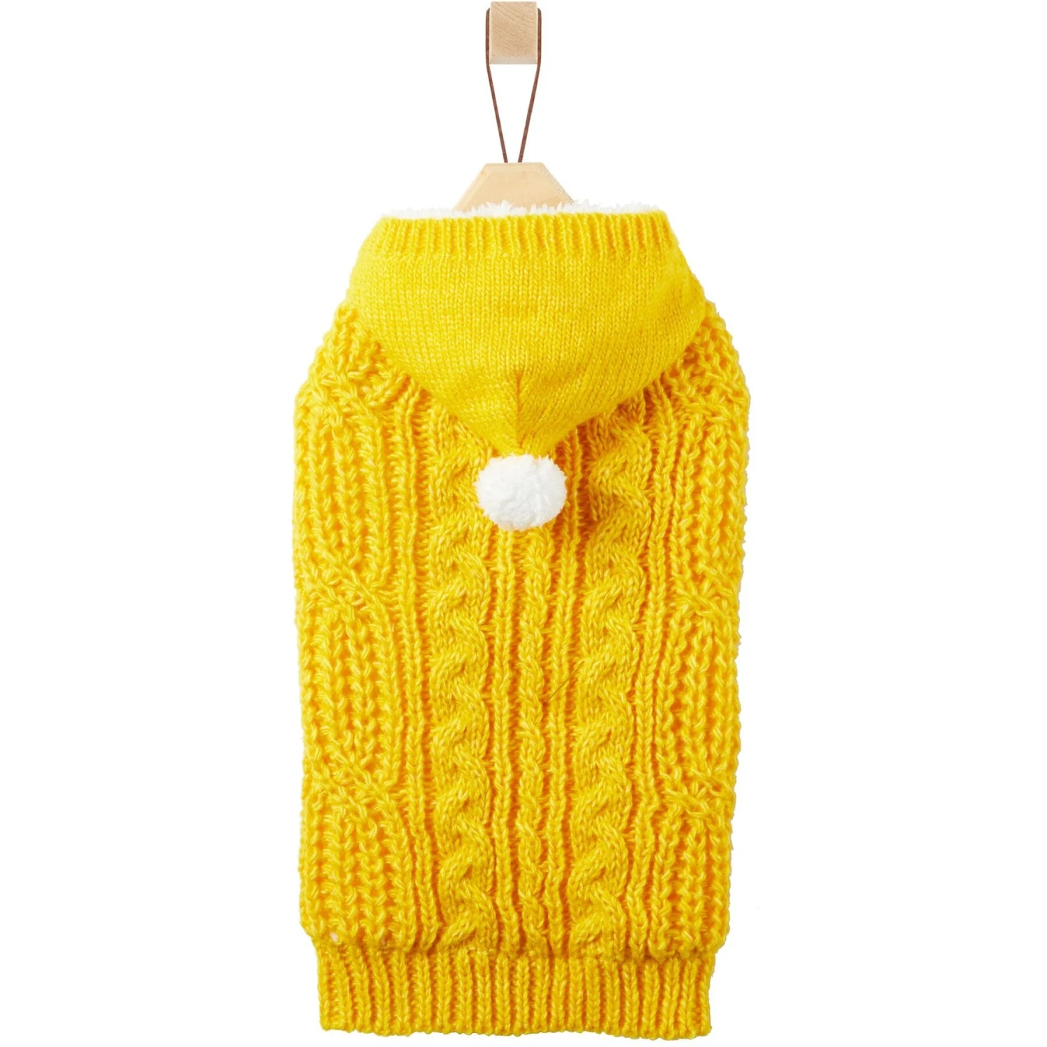 Frisco Sherpa Lined Chunky Cable Knit Dog & Cat Hooded Sweater 4 Frisco Sherpa Lined Chunky Cable Knit Dog & Cat Hooded Sweater - Image 4