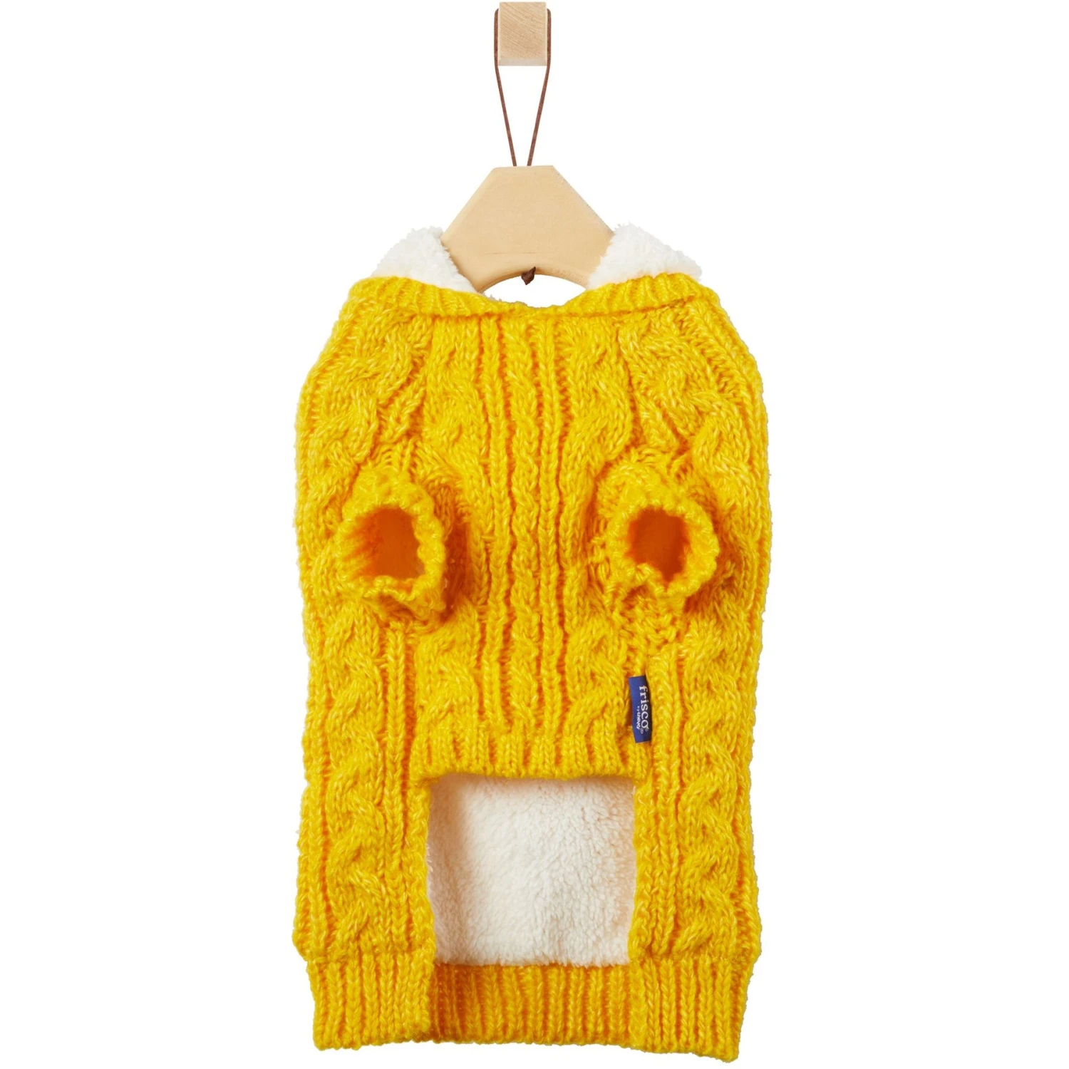 Frisco Sherpa Lined Chunky Cable Knit Dog & Cat Hooded Sweater 5 Frisco Sherpa Lined Chunky Cable Knit Dog & Cat Hooded Sweater - Image 5