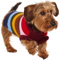 Frisco Chunky Knit Multi-Stripe Dog & Cat Sweater -Mewhaus Shop 718662 PT2. AC SS1800 V1703184683