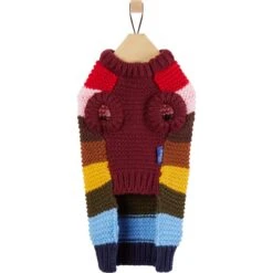 Frisco Chunky Knit Multi-Stripe Dog & Cat Sweater -Mewhaus Shop 718662 PT4. AC SS1800 V1693234296