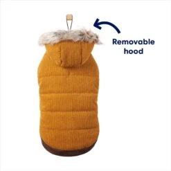 Frisco Heavy Weight Lux Corduroy Insulated Dog & Cat Coat With Fur Trimmed Hood -Mewhaus Shop 719966 PT3. AC SS1800 V1692978846