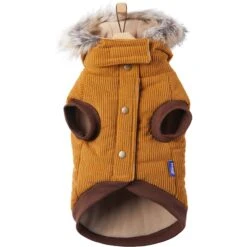 Frisco Heavy Weight Lux Corduroy Insulated Dog & Cat Coat With Fur Trimmed Hood -Mewhaus Shop 719966 PT4. AC SS1800 V1692978846