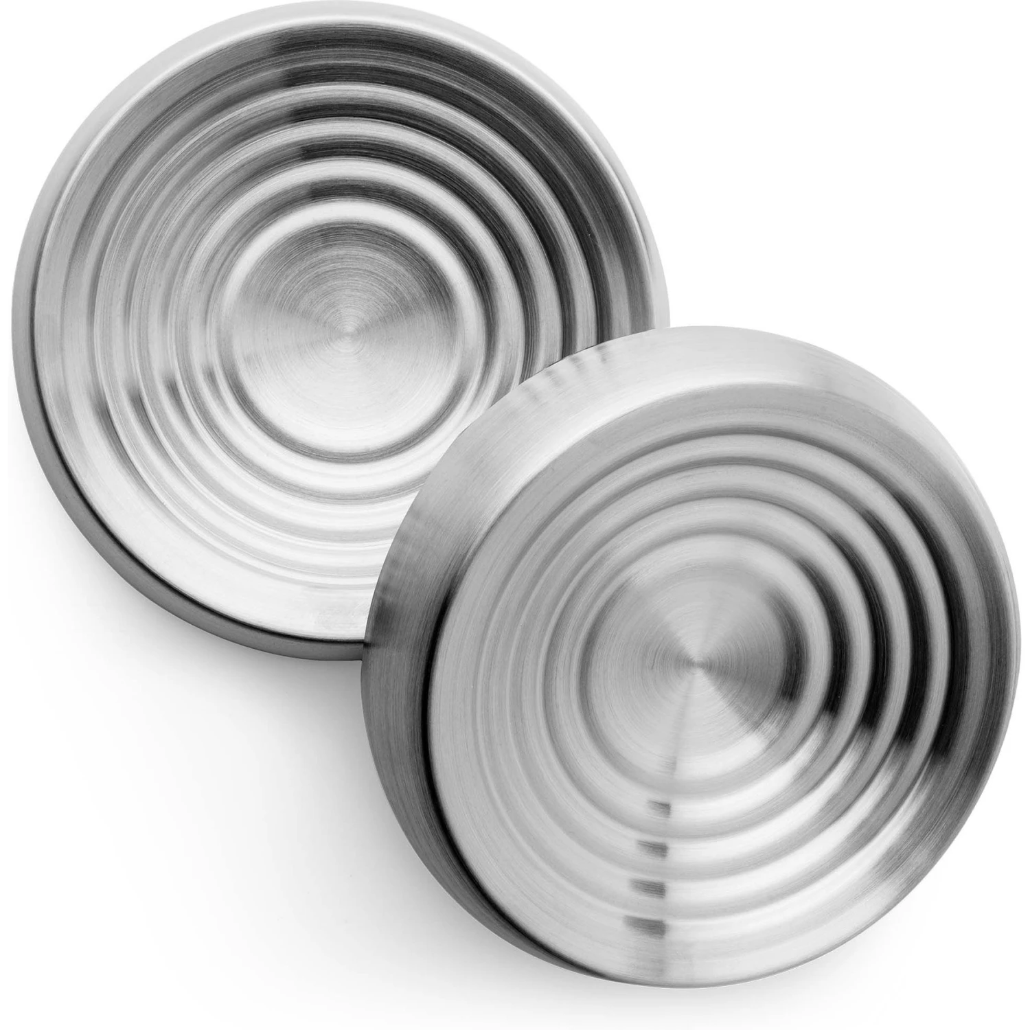 CatGuru Round Stainless Steel Cat & Dog Food Dish, 2 Count 1 CatGuru Round Stainless Steel Cat & Dog Food Dish, 2 Count