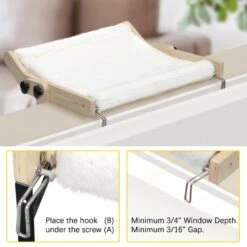 Coziwow Indoor Hammock For Window Cat Perch, White -Mewhaus Shop 731022 PT4. AC SS1800 V1701363622