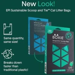 Boxiecat Scoop & Tie Cat Litter Waste Bag, 120 Count -Mewhaus Shop 732278 PT3. AC SS1800 V1673451935