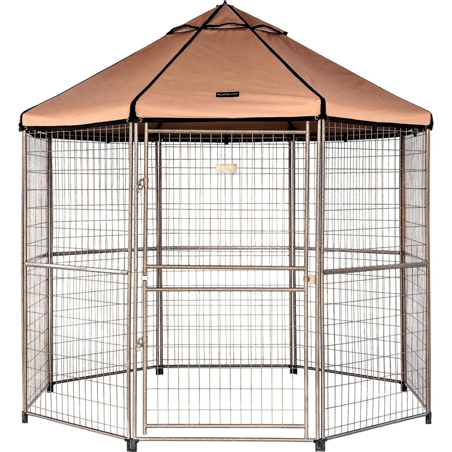 Win World Pet Gazebo Dog Kennel, Earth Taupe, 8-ft 1 Win World Pet Gazebo Dog Kennel, Earth Taupe, 8-ft