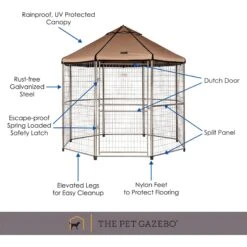 Win World Pet Gazebo Dog Kennel, Earth Taupe, 8-ft 11 Win World Pet Gazebo Dog Kennel, Earth Taupe, 8-ft -Mewhaus Shop 732814 PT3. AC SS1800 V1670525418