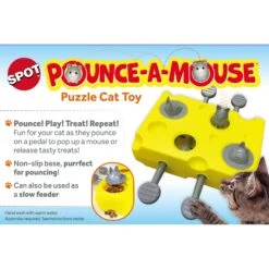 Ethical Pet Pounce A Mouse Treat Dispensing Cat Toy, Yellow -Mewhaus Shop 736558 PT2. AC SS1800 V1683657545
