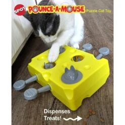 Ethical Pet Pounce A Mouse Treat Dispensing Cat Toy, Yellow -Mewhaus Shop 736558 PT4. AC SS1800 V1683292715