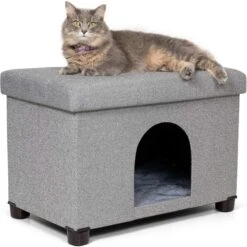 The BirdRock Home Decorative Cat & Dog House Ottoman, Brown