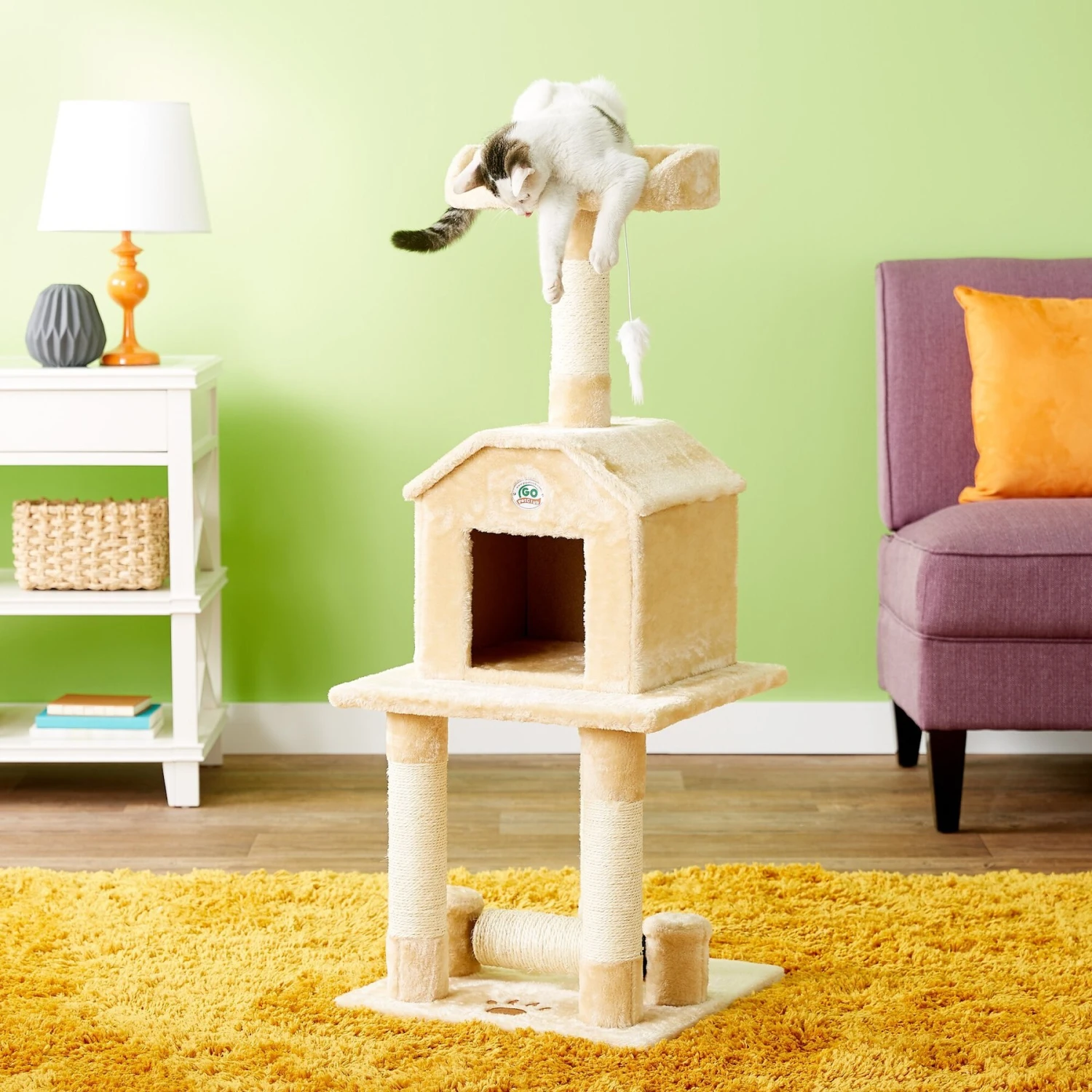 Go Pet Club 45-in Faux Fur Cat Tree & Condo 8 Go Pet Club 45-in Faux Fur Cat Tree & Condo - Image 8