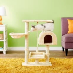 Go Pet Club 36-in Faux Fur Cat Tree & Condo
