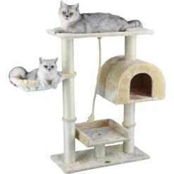 Go Pet Club 36-in Faux Fur Cat Tree & Condo -Mewhaus Shop 74008 PT6. AC SS1800 V1510350790