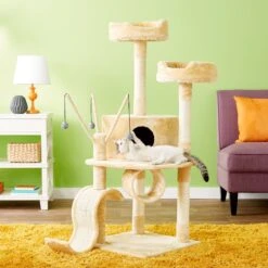 Go Pet Club 55-in Slide Cat Tree -Mewhaus Shop 74037 PT8. AC SS1800 V1504634843