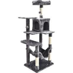 Cat Craft 7 Level Plush & Sisal Cat Activity Cat Tree Habitat, Gray, X-Large -Mewhaus Shop 744734 PT7. AC SS1800 V1689974484