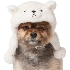 Frisco Plush Polar Bear Dog & Cat Hat -Mewhaus Shop 745614 PT2. AC SS1800 V1694802014