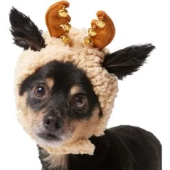 Frisco Sherpa Reindeer Dog & Cat Hat With Bells 9 Frisco Sherpa Reindeer Dog & Cat Hat With Bells -Mewhaus Shop 745646 PT2. AC SS1800 V1694800749