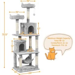 Yaheetech 70.5-inch Multi Level Sisal Cat Tree 10 Yaheetech 70.5-inch Multi Level Sisal Cat Tree -Mewhaus Shop 746934 PT2. AC SS1800 V1671647325