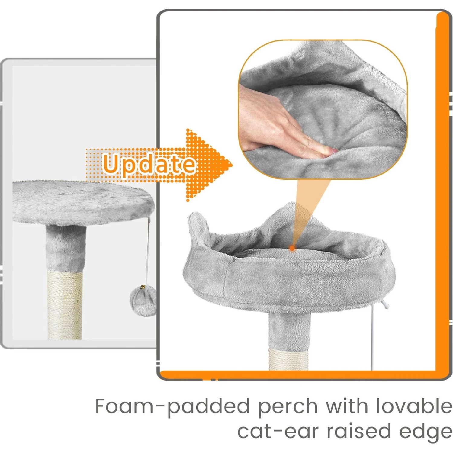 Yaheetech 70.5-inch Multi Level Sisal Cat Tree 6 Yaheetech 70.5-inch Multi Level Sisal Cat Tree - Image 6