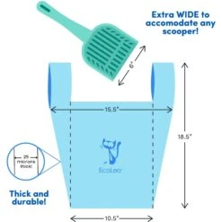 EcoLeo Compostabe Litter Scoop Cat Waste Bags -Mewhaus Shop 751454 PT3. AC SS1800 V1674578447