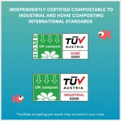 EcoLeo Compostabe Litter Scoop Cat Waste Bags -Mewhaus Shop 751454 PT6. AC SS1800 V1698155316