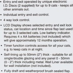 Cat Mate Elite Super Selective I.D. Disc Cat Flap -Mewhaus Shop 75297 PT3. AC SS1800 V1485794180