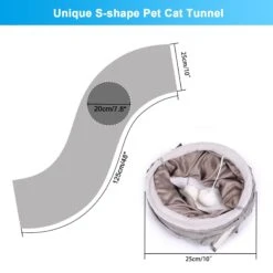 Ownpets S Shape Tunnel Cat Toy -Mewhaus Shop 759126 PT6. AC SS1800 V1674511965