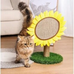 Lovely Caves Gardern Sunflower Cat Scratcher, Yellow