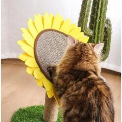 Lovely Caves Gardern Sunflower Cat Scratcher, Yellow -Mewhaus Shop 760806 PT2. AC SS1800 V1674856006