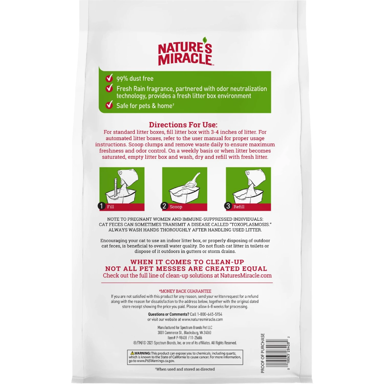 Nature's Miracle Multi-Cat Clumping Clay Cat Litter, 40-lb Bag 2 Nature's Miracle Multi-Cat Clumping Clay Cat Litter, 40-lb Bag - Image 2