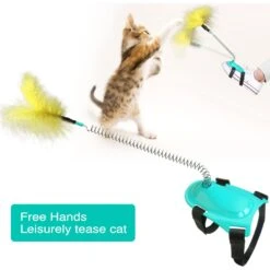 EYS Handsfree Teaser Wand Cat Toy, Blue -Mewhaus Shop 770406 PT4. AC SS1800 V1676064449