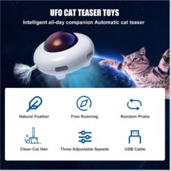 Shele UFO Interactive Cat Toy, White, Small -Mewhaus Shop 771318 PT2. AC SS1800 V1676298705