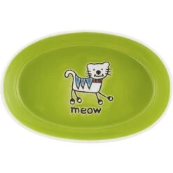 PetRageous Designs Silly Kitty Oval Ceramic Cat Bowl -Mewhaus Shop 80017 PT7. AC SS1800 V1540302734
