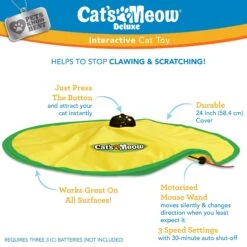 Cat's Meow Motorized Chaser Cat Toy 9 Cat's Meow Motorized Chaser Cat Toy -Mewhaus Shop 804382 PT2. AC SS1800 V1678741858