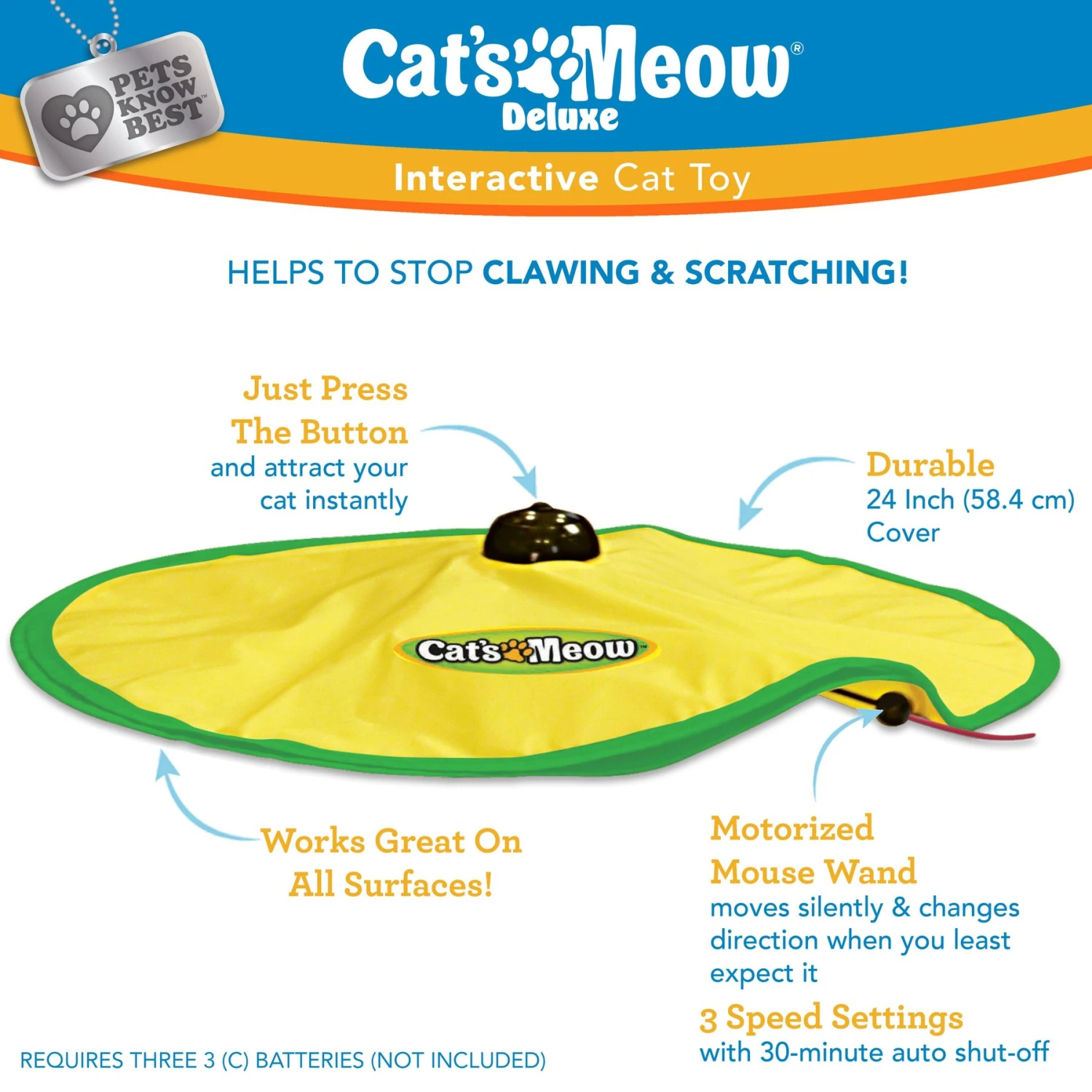 Cat's Meow Motorized Chaser Cat Toy 3 Cat's Meow Motorized Chaser Cat Toy - Image 3