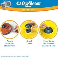 Cat's Meow Motorized Chaser Cat Toy 10 Cat's Meow Motorized Chaser Cat Toy -Mewhaus Shop 804382 PT3. AC SS1800 V1678741862