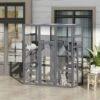 Coziwow Patio Outdoor Cat Playpen, Grey, Large