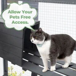 Coziwow Patio Outdoor Cat Playpen, Grey, Large 13 Coziwow Patio Outdoor Cat Playpen, Grey, Large -Mewhaus Shop 804398 PT5. AC SS1800 V1687293713