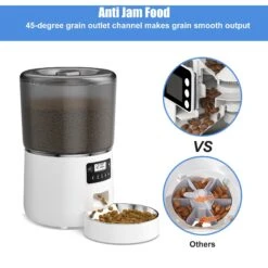 Bueteka Smart Feed Automatic Programmable Anti-Jamming Food Design Timed Cat Feeder, 4-lit -Mewhaus Shop 815886 PT2. AC SS1800 V1685650081