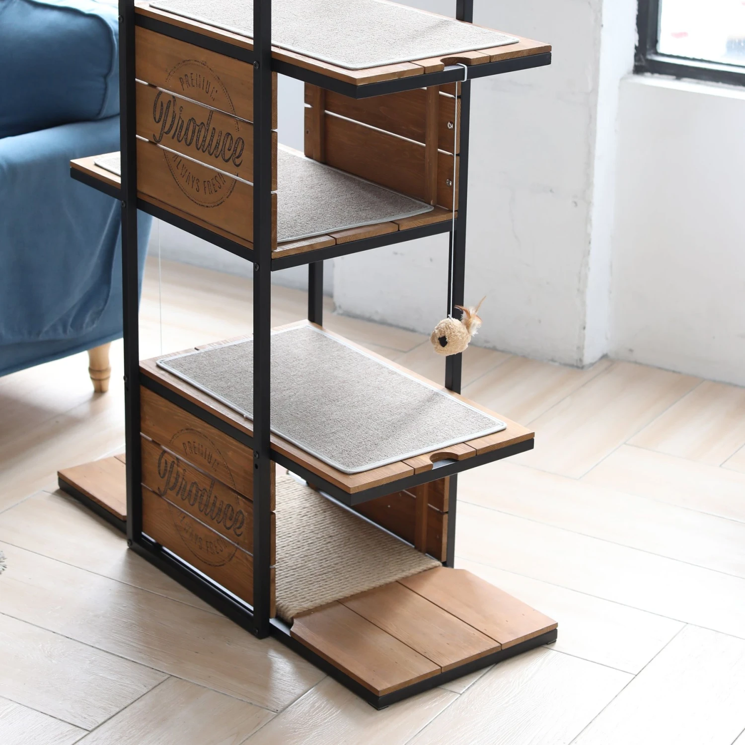 ZooVilla Country Crate Cat Tree, Brown 2 ZooVilla Country Crate Cat Tree, Brown - Image 2