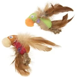 SmartyKat Instincts Love Mates Feathery Plush HappyNip Silvervine & Catnip Bird Cat Toys, 2-pack -Mewhaus Shop 847110 PT4. AC SS1800 V1683728525