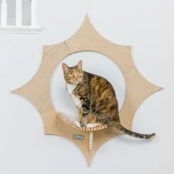 Armarkat Sun Shape Modern Wall-Mounted Wall Shelves Cat Furniture, Beige -Mewhaus Shop 847718 PT3. AC SS1800 V1683836207