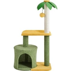 Yaheetech 37-in Coconut Palm Cat Tree, Small, Green & Yellow 11 Yaheetech 37-in Coconut Palm Cat Tree, Small, Green & Yellow -Mewhaus Shop 871710 PT2. AC SS1800 V1686246232