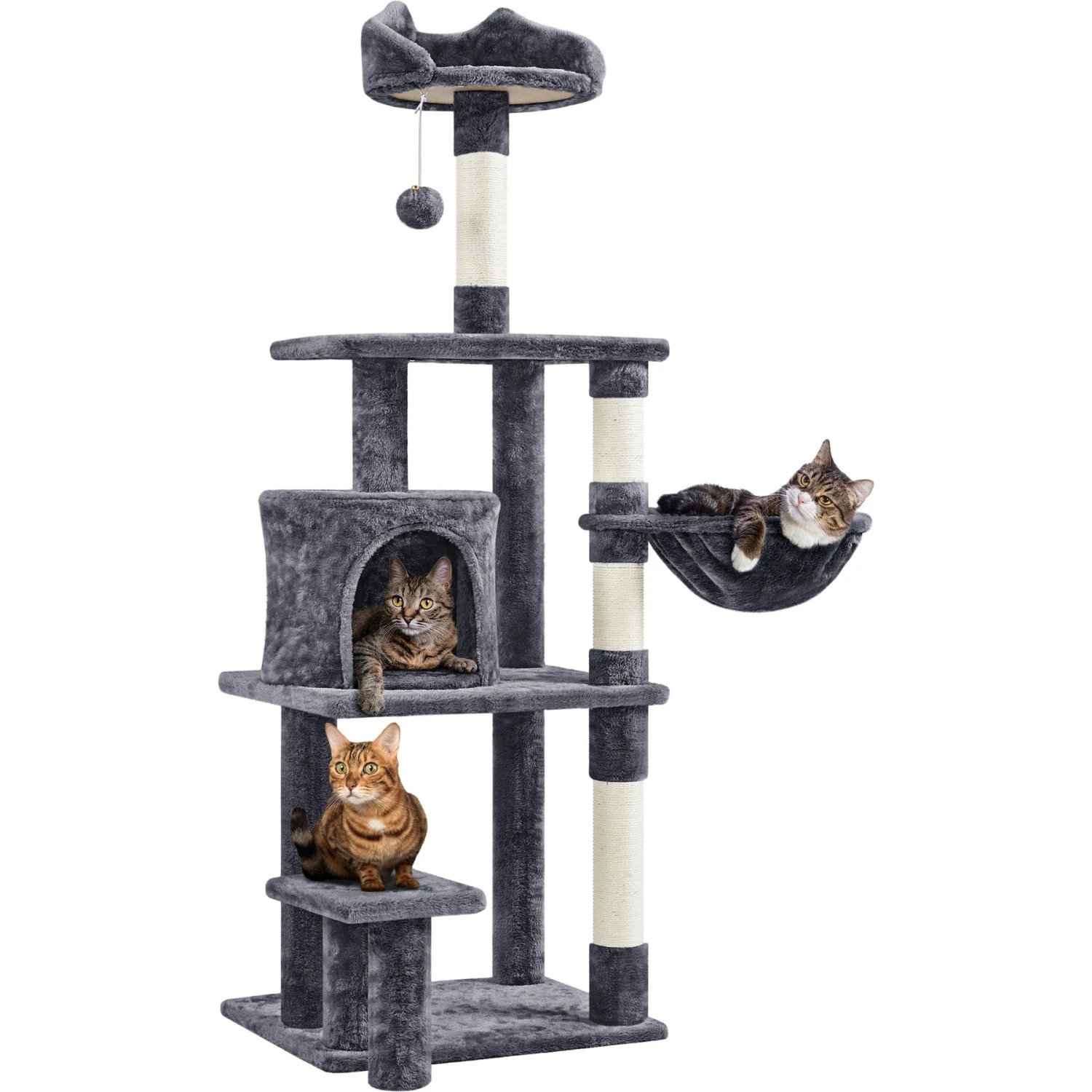 Yaheetech 57-in Cat Tree For Indoor Cats 2 Yaheetech 57-in Cat Tree For Indoor Cats - Image 2