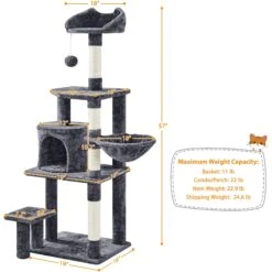 Yaheetech 57-in Cat Tree For Indoor Cats 12 Yaheetech 57-in Cat Tree For Indoor Cats -Mewhaus Shop 871742 PT3. AC SS1800 V1686249553