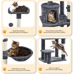 Yaheetech 57-in Cat Tree For Indoor Cats 14 Yaheetech 57-in Cat Tree For Indoor Cats -Mewhaus Shop 871742 PT5. AC SS1800 V1686246271