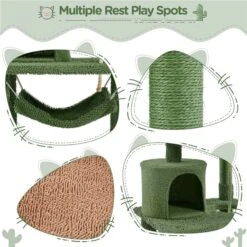 Yaheetech 62.5-in Cactus Cat Tree, Medium, Green & Brown -Mewhaus Shop 871822 PT4. AC SS1800 V1688738707