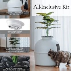 Bundle & Bliss Secret Litter Box Hidden Cat Litter Box Plant -Mewhaus Shop 897430 PT4. AC SS1800 V1687885967