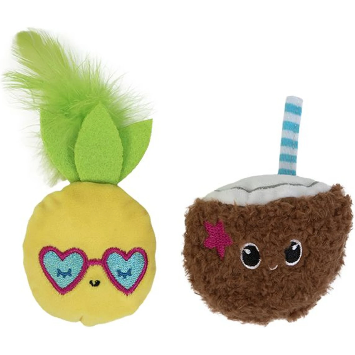 Quirky Kitty Purrfect Pina Colada Catnip Plush Cat Toy, 2 Count 1 Quirky Kitty Purrfect Pina Colada Catnip Plush Cat Toy, 2 Count